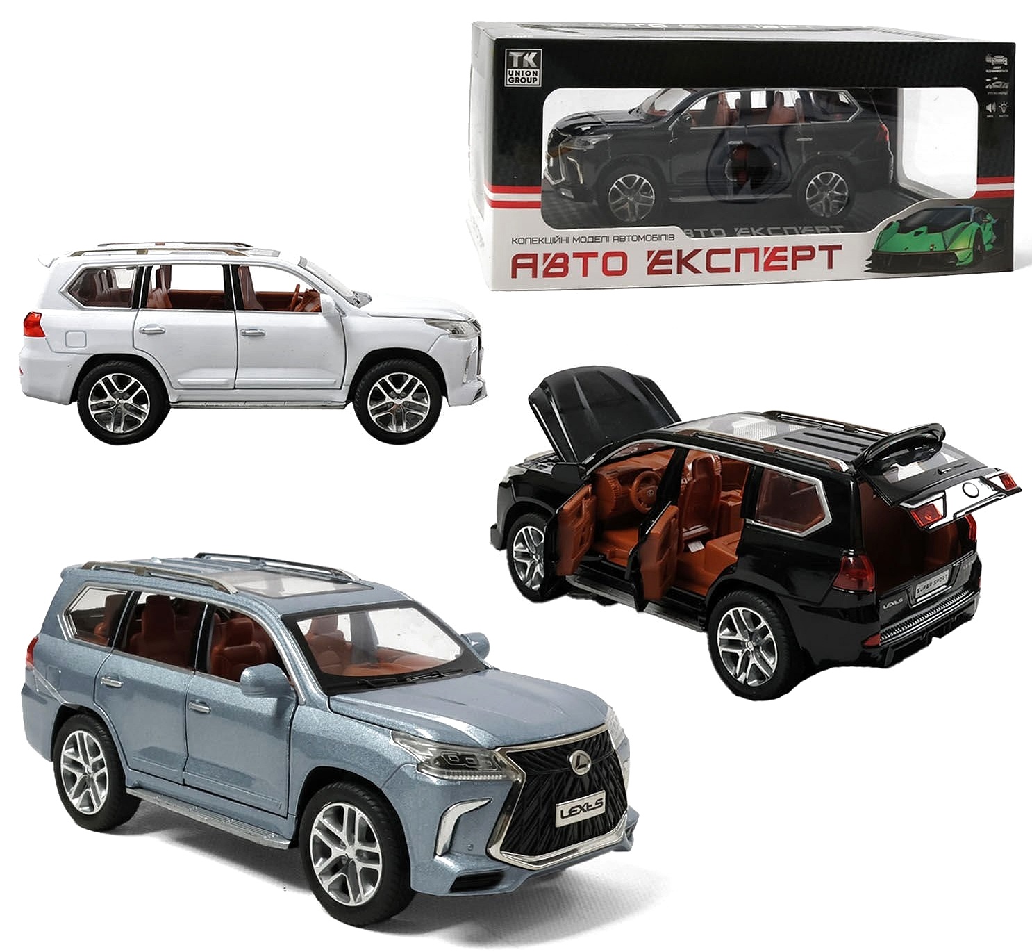 Машинка 1230-02 , "Авто Експерт", металопластик, 1:24, звук, світло, інерція, відчиняються двері, у коробці, МІКС ВИДІВ