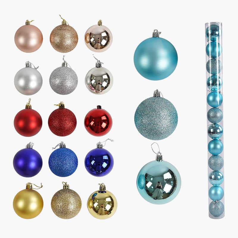 Новорічні прикраси C 67754 (48) 12 штук, кульки, D = 8 см, у слюді, ВИДАЄТЬСЯ ТІЛЬКИ МІКС ВИДІВ