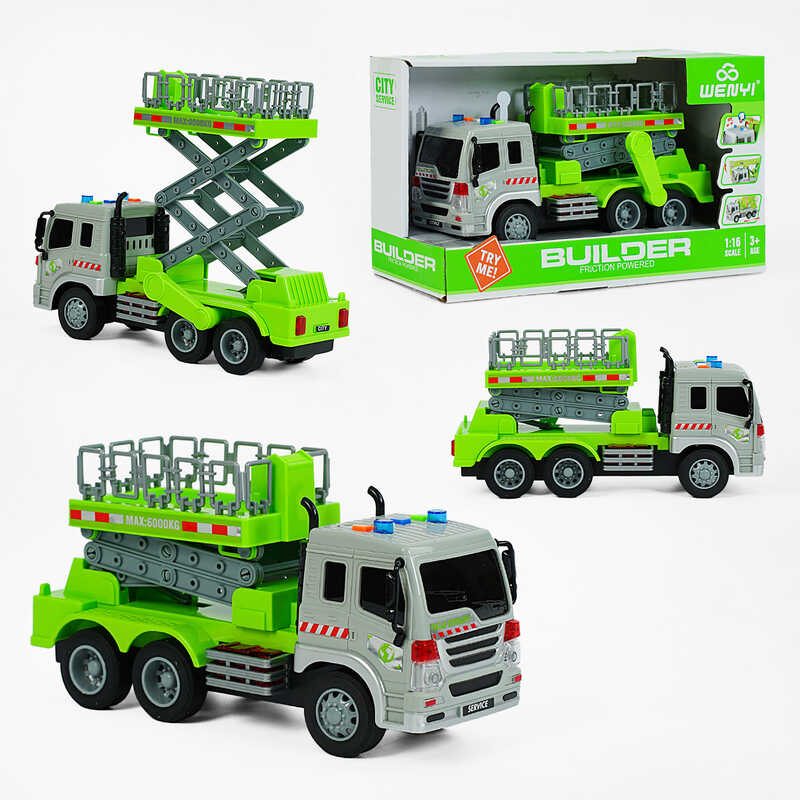 Спецтехніка WY 311 H (24) "Автопідіймач", світло, звук, 4 активні кнопки, рухоме нависне обладнання, у коробці