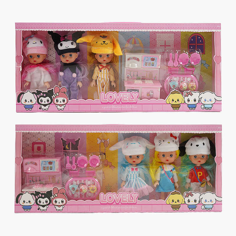 Набір ляльок XD 113 D (60/2) 2 види, висота - 17 см, знімний одяг, взуття, аксесуари, рухомі елементи, в коробці