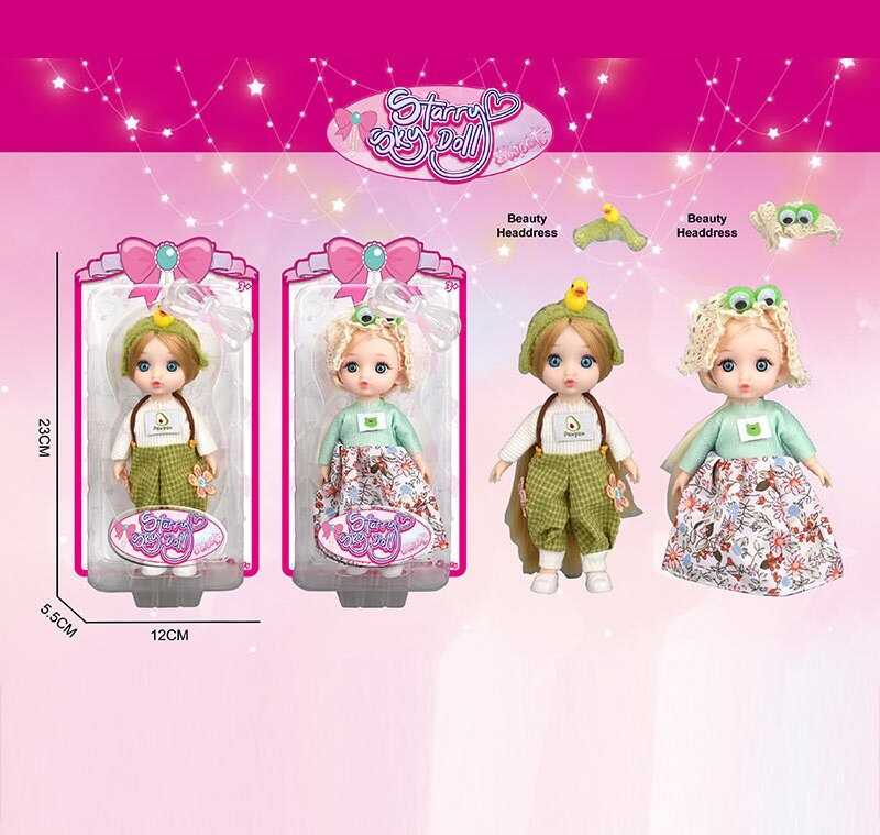 Лялька SK 100 C (144/2) 2 види, висота: 16 см, імітація скляних очей, шарнірні суглоби, на листі