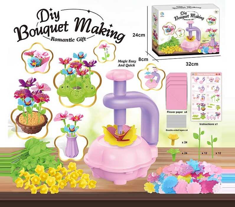 Набір для творчості SY 025 A (36/2) інструмент, ваза, заготовки для квітів, аксесуари, в коробці