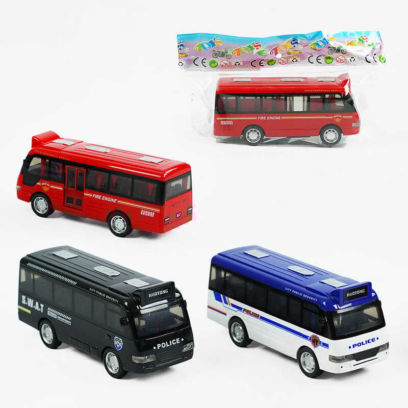 Автобус 7727 (110) 3 кольори, інерція, звук, підсвічування, у пакеті