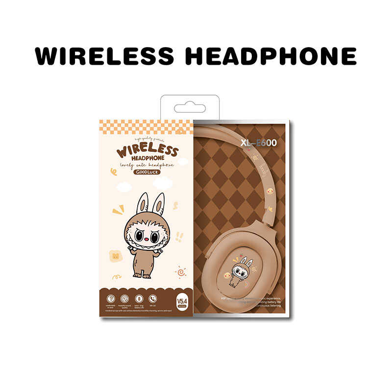 Навушники XL-E 600 L (80) герой, Вluetooth-з'єднання, регульований розмір, мікрофон, AUX роз’єм, слот для TF-карти, підтримка дзвінків, в коробці