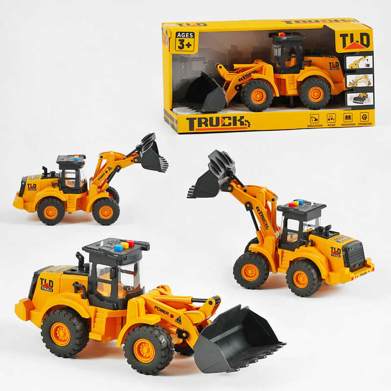 Бульдозер 584-3 (24) інерція, 3 звуки, підсвічування, рухомий ківш, в коробці