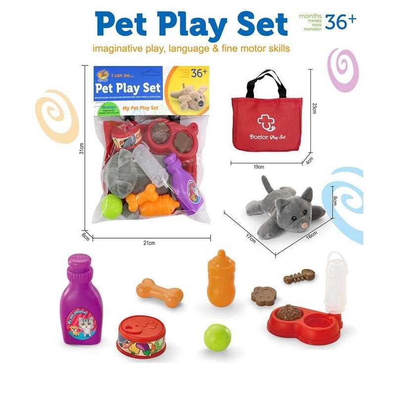 Кошеня з аксесуарами KJ 05 B-11 (144/2) м'яка іграшка, сумочка, аксесуари, в пакеті