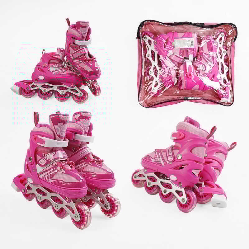 Ролики 80273-М /розмір 34-38/ колір – РОЖЕВИЙ