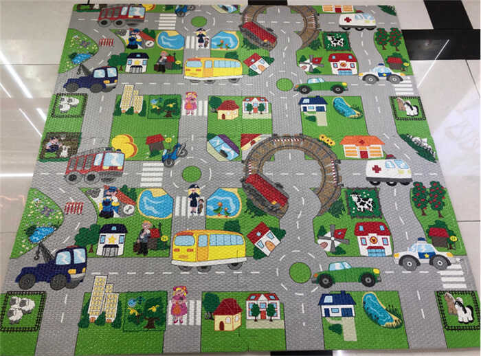 Килимок-пазл C 73899 (12) 4 елементи, 1 елемент 60х60 см, у плівці