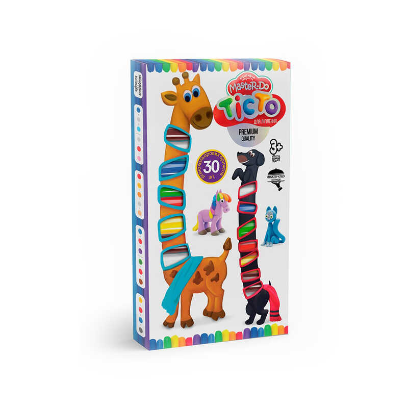 гр Тісто для ліплення "Master Do" TMD-19-01 U УКР. (10) 30 кольорів, "Danko Toys"
