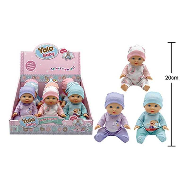 Набір пупсів YL 2520 A-B (8) ЦІНА ЗА 9 ШТУК В БЛОЦІ, висота 20 см, гумові, знімний одяг, рухомі кінцівки, в коробці