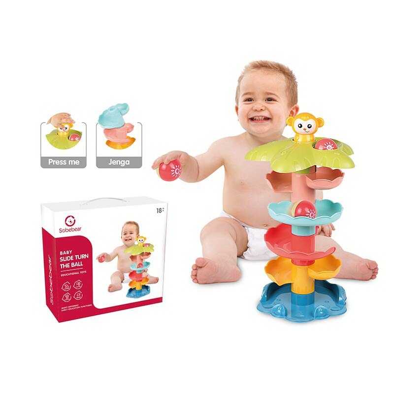 Лабіринт YL 1305 (18) мавпочка, 6 деталей, 2 м'ячики, в коробці