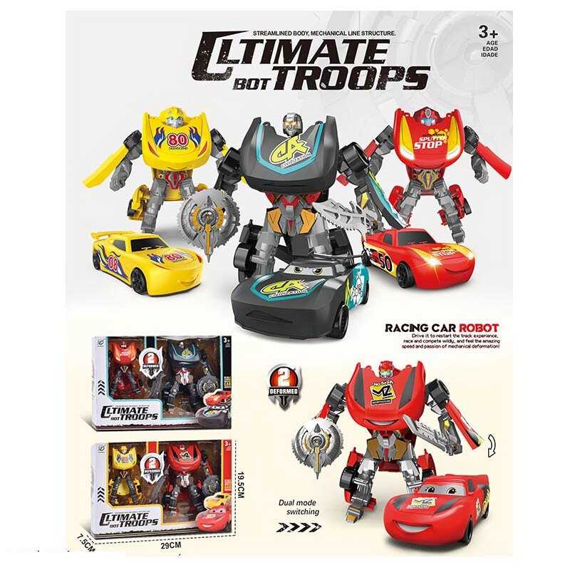 Набір трансформерів 339-15 (36/2) 2 види, 2 штуки, висота 11 та 15см, меч, двостороння сокира, трансформація за 6 кроків, в коробці