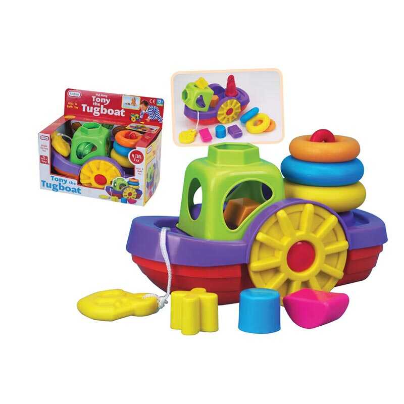 Логічна гра 5013 (24) човен, каталка, пірамідка, сортер, в коробці