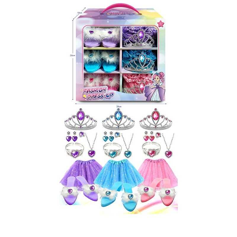 Набір аксесуарів JY 7301 (24/2) прикраси, 3 спідниці, 3 пари черевиків, в коробці