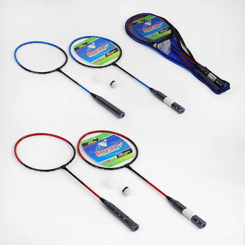 Бадмінтон С 55212 (50) "TK Sport", 2 кольори, 2 ракетки та воланчик, у чохлі