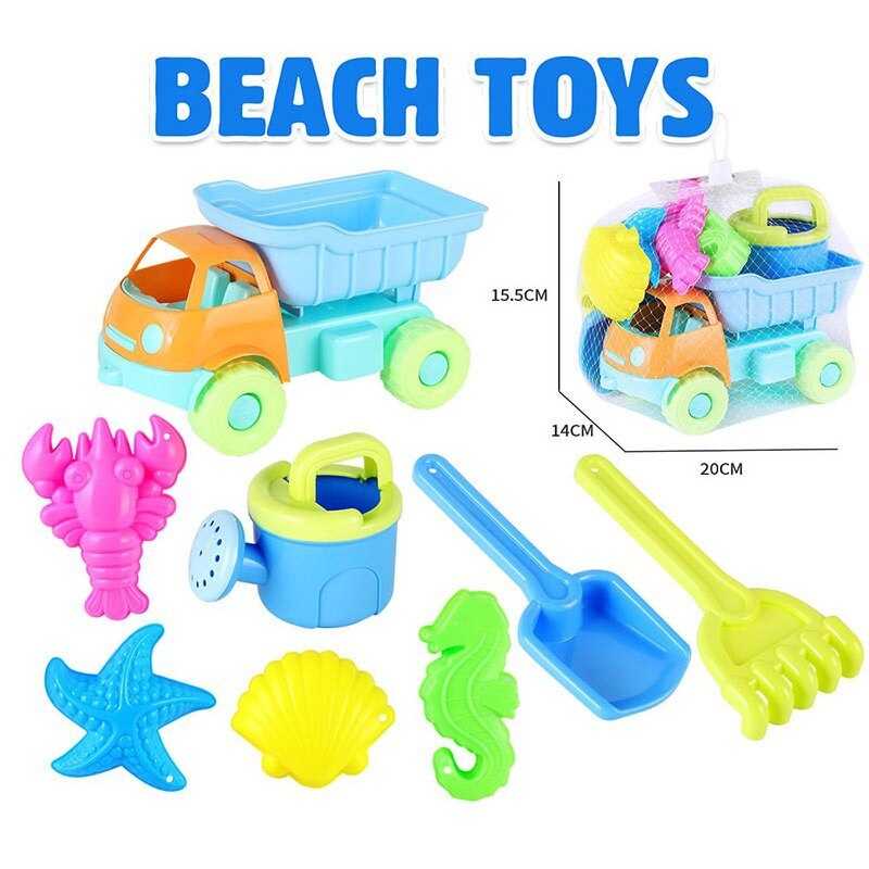 Пісочний набір CZ 3008 H (72/2) машинка, лійка, 4 формочки, лопаточка, граблі, в сітці