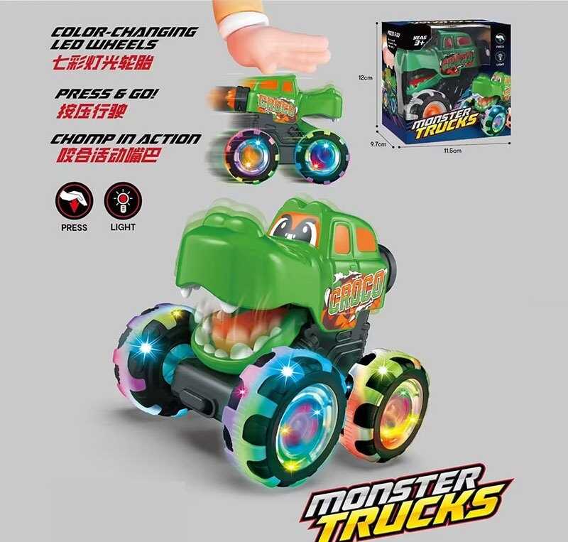 Машинка 17802 (168/2) заводний механізм, рухає щелепою, підсвічування, на батарейках, в коробці