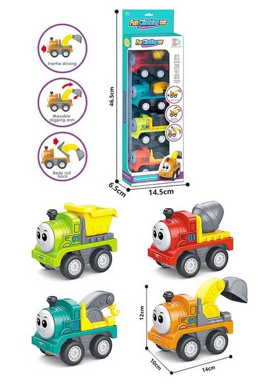 Набір паровозів 588-5 Е (60/2) 4 шт. в коробці, інерція, рухливі деталі.