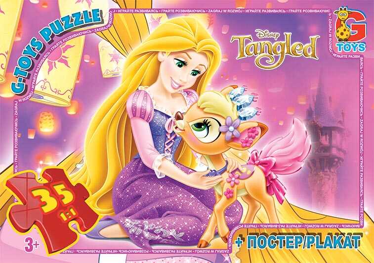 гр Пазли 35 ел. "G Toys" "Рапунцель" TA 010 (62) +постер