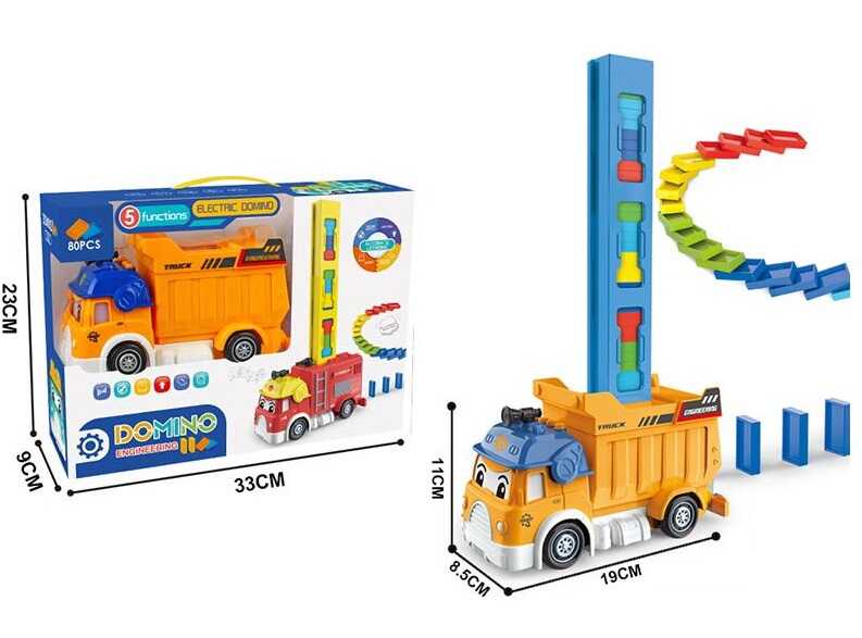 Машина з доміно 367-2 A (24/2) розставляє фішки (80 шт.), підсвічування, пісні, історії, скоромовки англійською, регулювання напрямку, в коробці