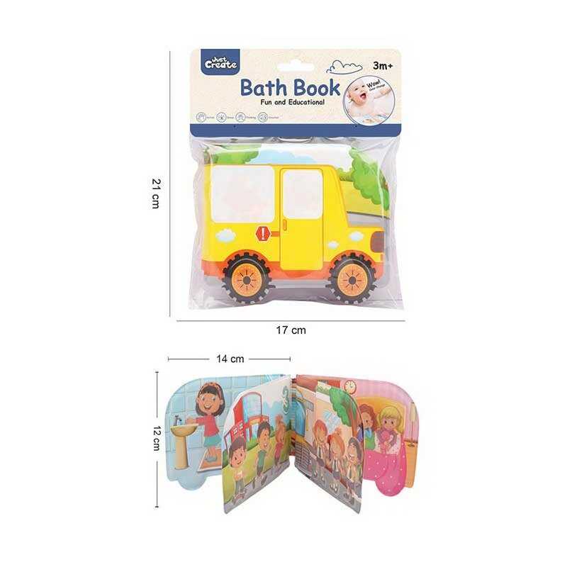 Книжечка для ванни BC 225 (408/2) 14*12 см, водна розмальовка, водонепроникні сторінки, пискавка, в пакеті