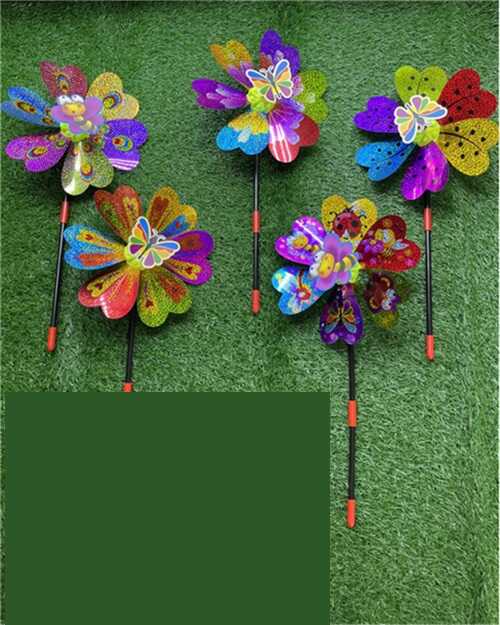 Вітрячок C 70495 (500) ЦІНА ЗА 1 ШТУКУ, висота - 46 см, комаха на квітці, ВИДАЄТЬСЯ МІКС ВИДІВ, у пакеті