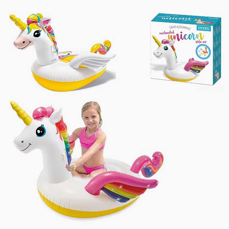 «Intex Надувний Єдиноріг 57561 NP , розміром 201х140х97см