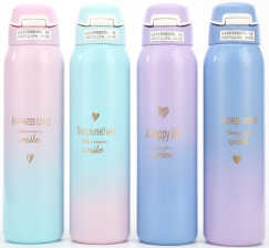 Термопляшка C 76379 (50) 4 види, 500 мл, трубочка, в коробці, ВИДАЄТЬСЯ МІКС