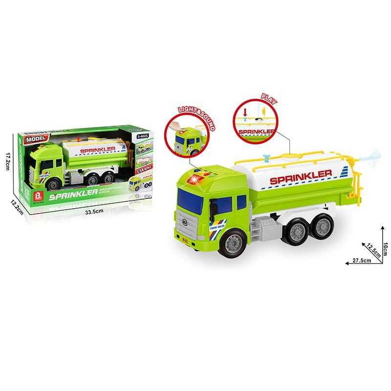 Спецтехніка 98025 B (24) звук, підсвічування, інерція, гумові колеса, масштаб 1:16, помповий механізм, в коробці