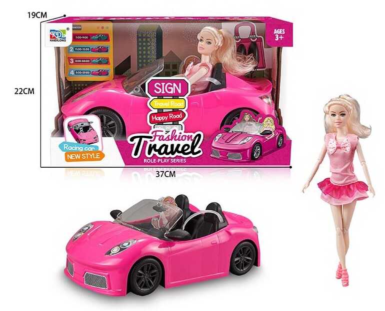 Лялька К 006 (18) машина на батарейках, мелодія, в коробці