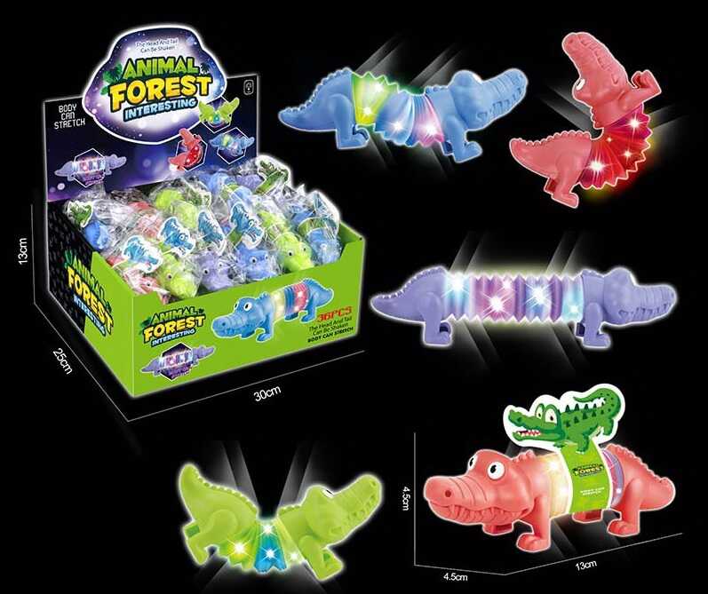 Гра антистрес SS 6028 (864) "Крокодил" ЦІНА ЗА 1 ШТУКУ  гофра, підсвічування