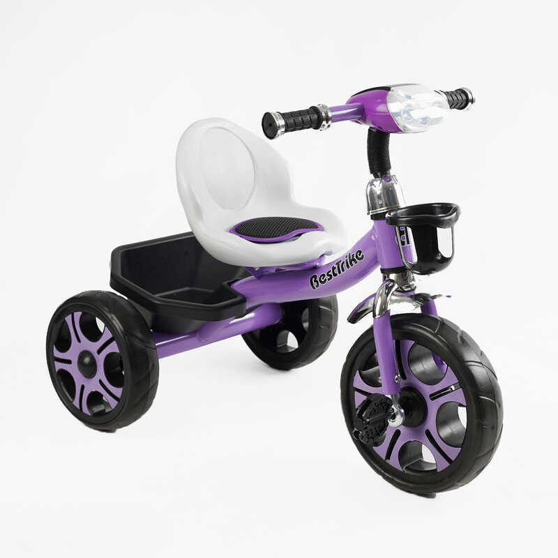 Велосипед 3-х колісний BS-27102 "Best Trike" (1) колеса EVA переднє 12’’, заднє 10’’, сталева рама, фара з музикою та світлом, кошик, в коробці