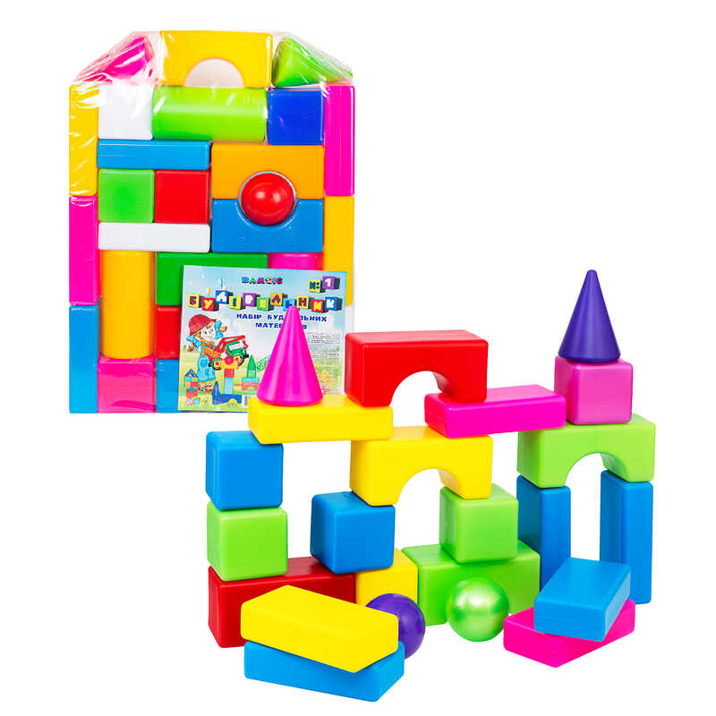 гр Будівельник №1 095/1 (3) "BAMSIC" 27 деталей, в пакеті