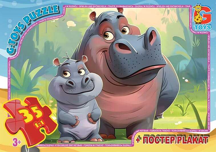 гр Пазли 35 ел. "G Toys" "Звірята з усього світу" AG 02 (62) + постер