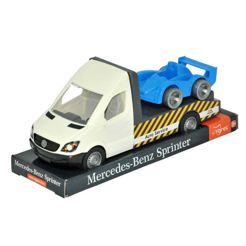 гр Автомобіль "Mercedes-Benz Sprinter" евакуатор 39708 (білий) на планшетці (6) "Tigres"