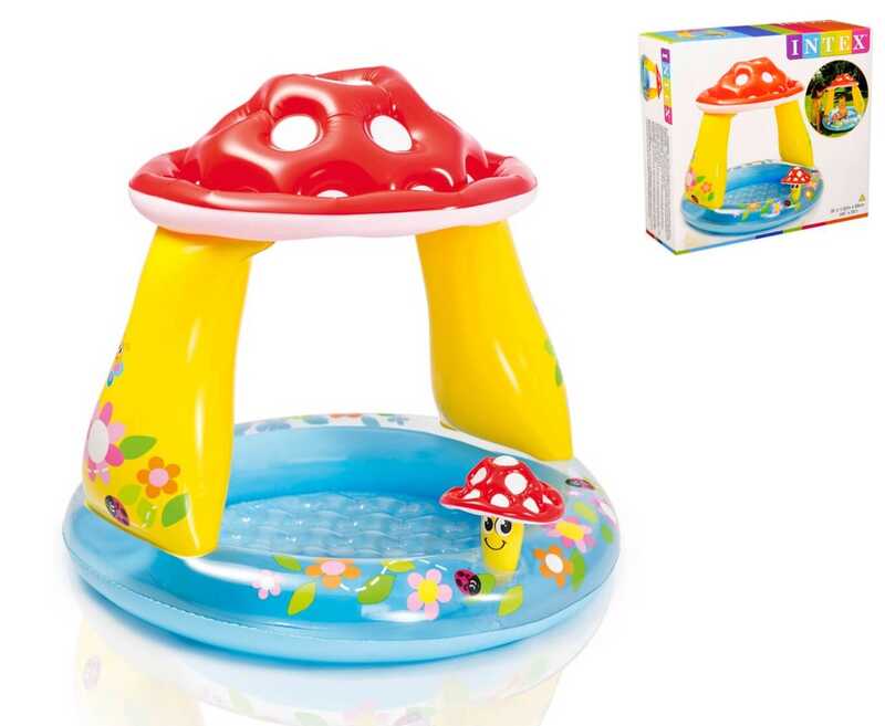 «Intex Басейн 57114 NP "Гриб" , з навісом, розміром 102х89 см., 45л, від 1 до 3 років