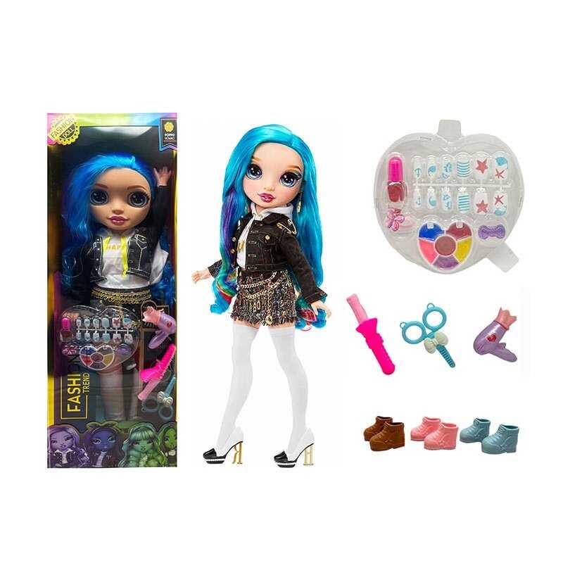 Лялька TK 2327 (24/2) висота 57см, рухливі кінцівки та голова, знімний одяг та взуття, накладні нігті, лак, 2 каблучки, фен, стайлер, в коробці