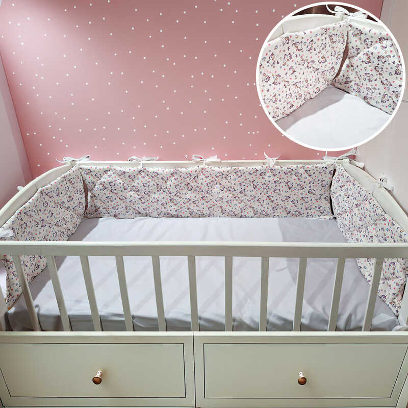 гр Бортик у ліжко "Єдиноріг" 51071 (1) стьобані на три сторони, тканина СИТЕЦЬ, розмір 120*30 см "Bimbo"