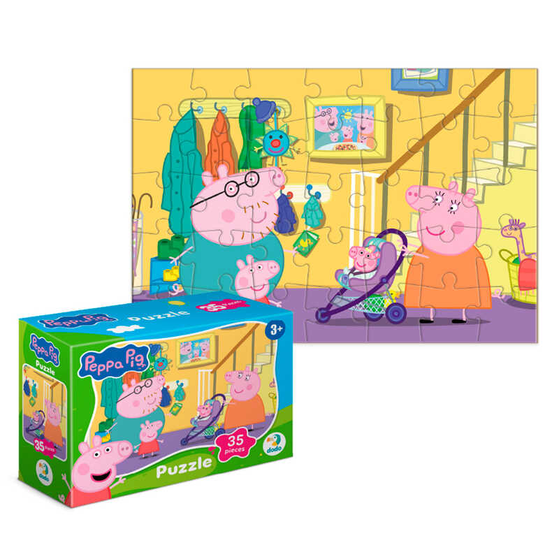 гр Пазл-міні "На прогулянку" 200678 (44) "DoDo", герої, 35 елементів, розмір - 20х13 см, в коробці