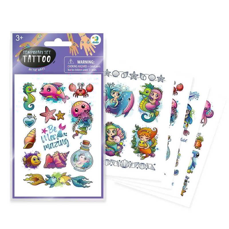 гр Набір дитячих тимчасових татуювань "На хвилях" 301103 (48) "Dodo"