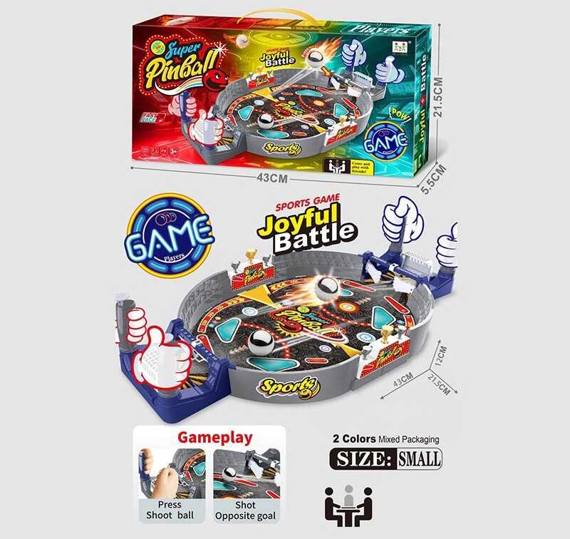 Пінбол A 9919 (48) розмір - 43х21.5х12 см, 2 кульки, механічний пусковий механізм, аксесуари, наліпки, рухомі елементи, в коробці