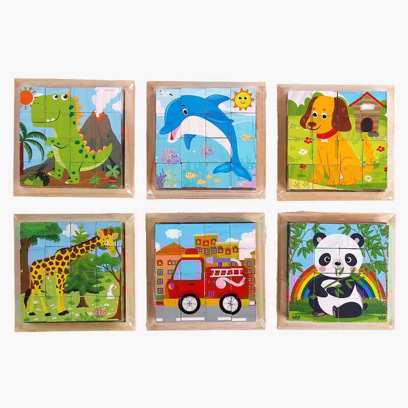 Кубики C 60411 (120) 6 зображень-пазлів, у плівці