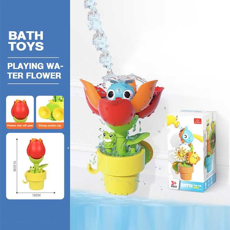 Гра для ванни CC 785 A (80) "Квіточка", механічний принцип роботи, лійка, присоски, в коробці