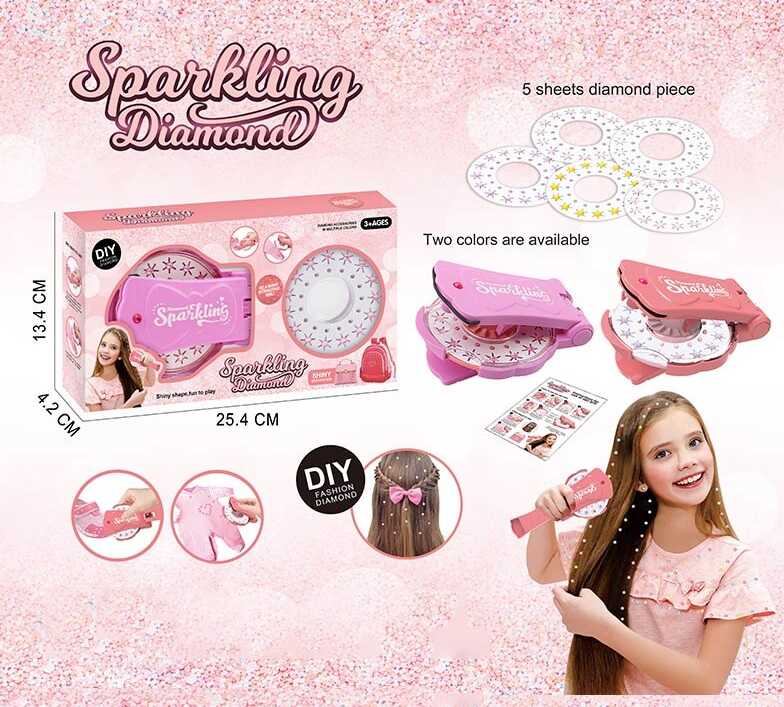 Прикраси для волосся 861-2 (144/2) машинка для приклеювання страз, 5 видів страз, в коробці