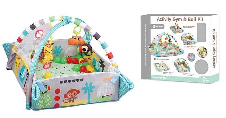 Килимок 668-34 (8) брязкальця, набір пластикових кульок, у коробці