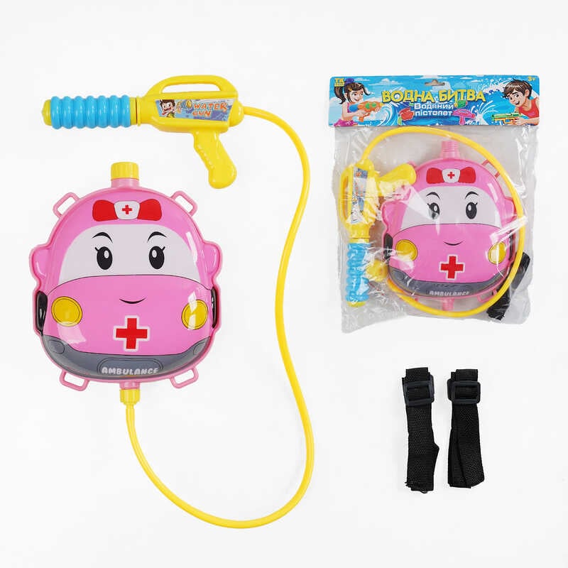 Водний пістолет з балоном TK-40516 (72) “TK Group”, помповий механізм, лямки регульованої довжини, в пакеті