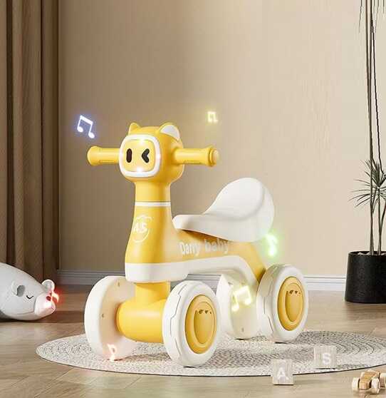 «Велобіг JOY 4-х колісний JW-21433 (1) колеса PU, рама пластик, озвучування та підсвічування, в коробці»