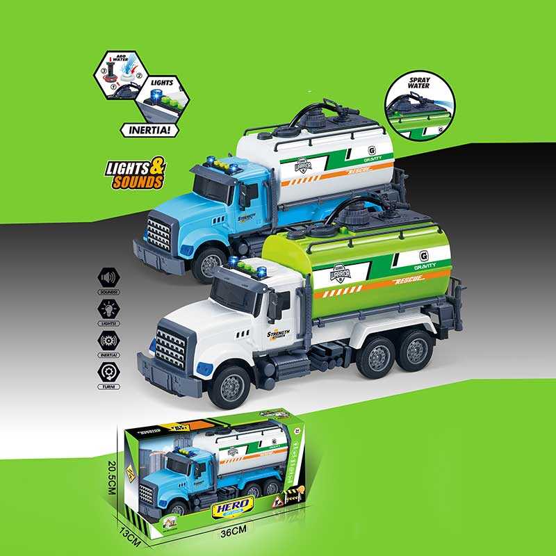 Машина музична 687-46 B (24/2) 2 види, "Спецтехніка", підсвічування, звукові ефекти, інерція, бризкає водою, рухомі деталі, в коробці