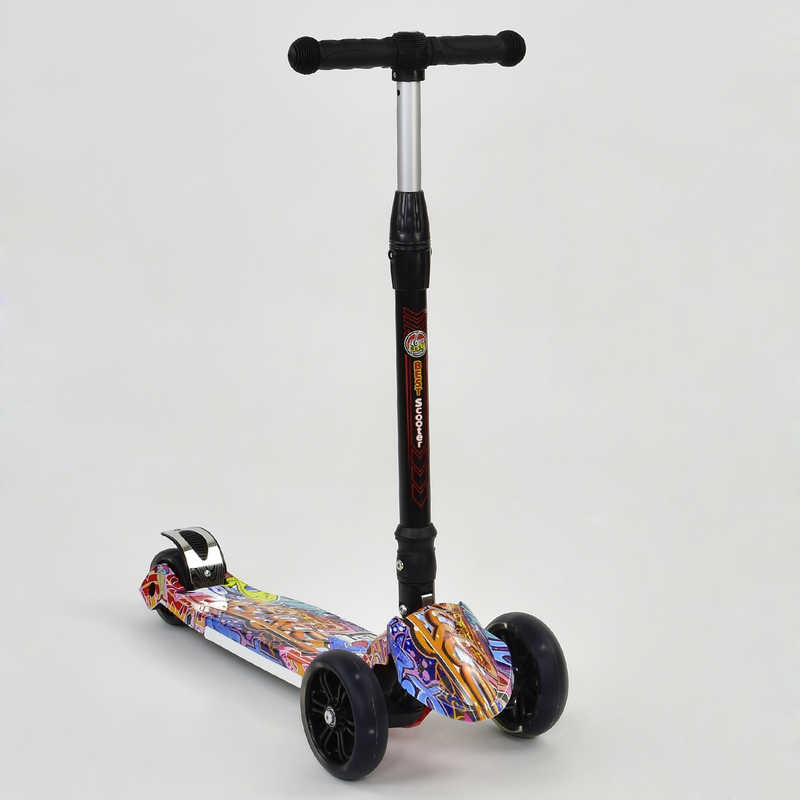 Самокат А 24717/ 7404 (8) світло, d передніх коліс14 см, d задніх коліс 8см