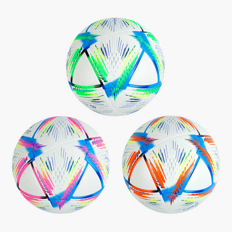 М`яч футбольний C 64688 (30) 3 кольори, вага 420 грамів, матеріал PU, балон гумовий, клеєний, (поставляється накачаним на 90), ВИДАЄТЬСЯ  МІКС ВИДІВ